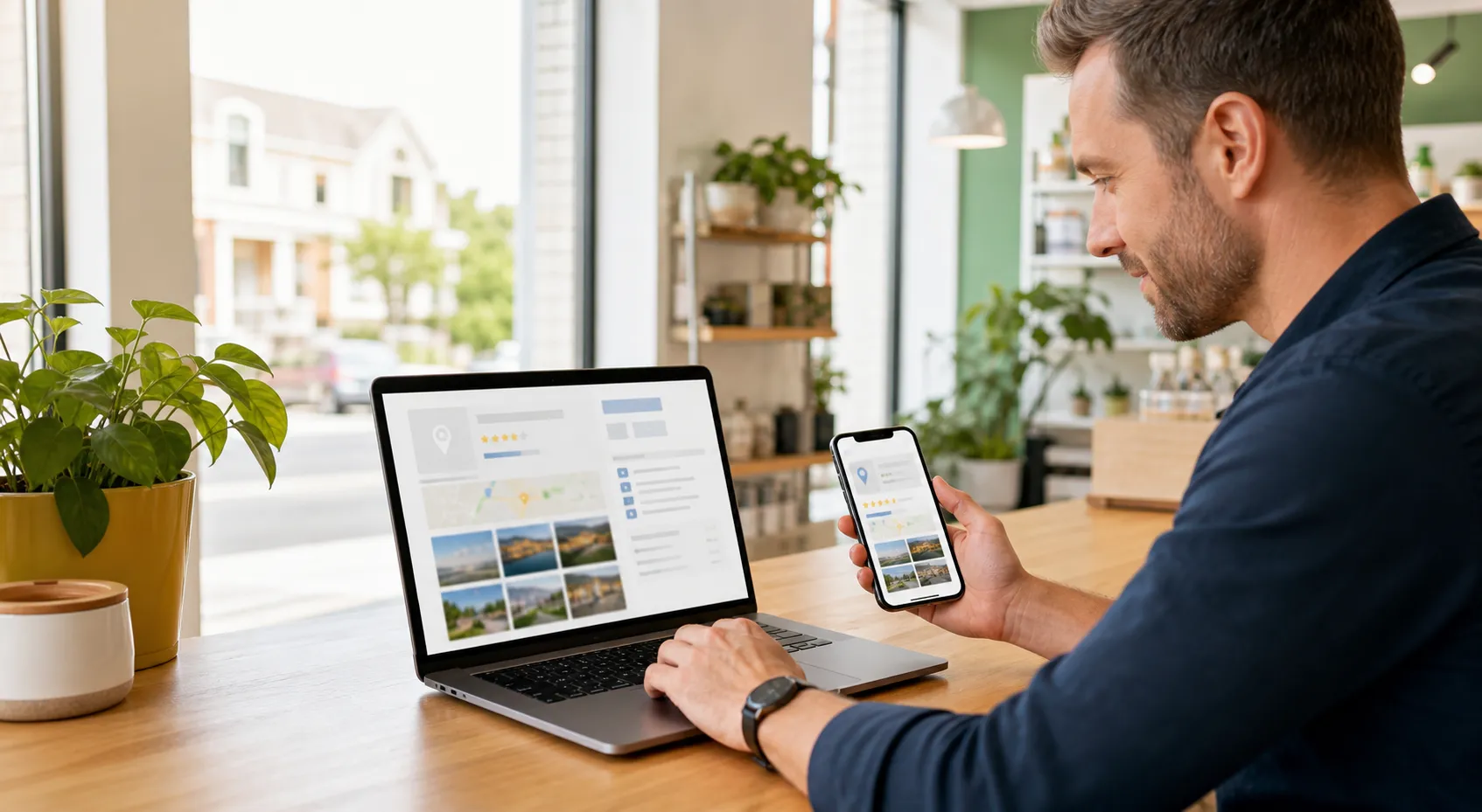 Lokales Unternehmen mit moderner Webseite und klaren Kontaktwegen